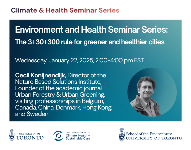 Environment and Health Seminar Series Event Poster