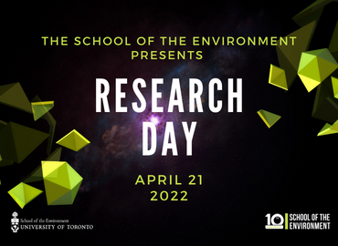 The School of the Environment presents Research Day on April 21, 9 am to 7 pm.